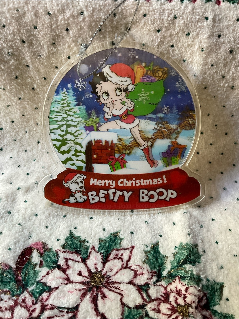 Betty Boop Snowglobe Shape Merry Christmas Ornament Kurt Adler 2011